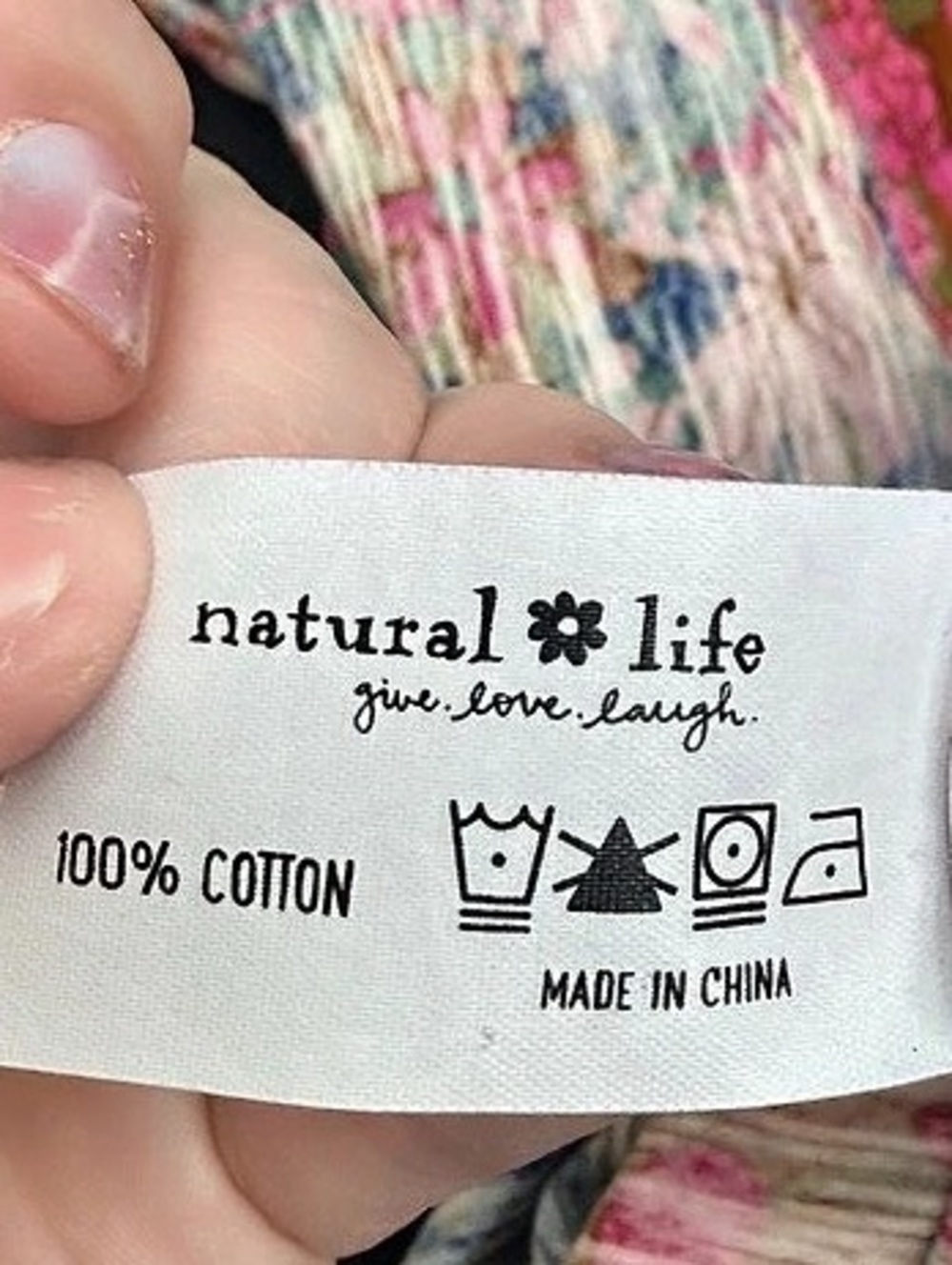 Natural Life Floral Cotton Tank Top Size Small - Picture 5 of 5